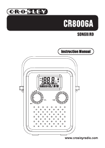 Handleiding Crosley CR8006A Songbird Radio