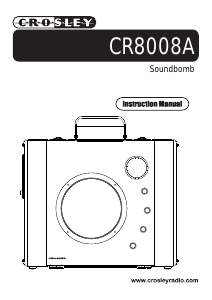 Bruksanvisning Crosley CR8008A Soundbomb Radio