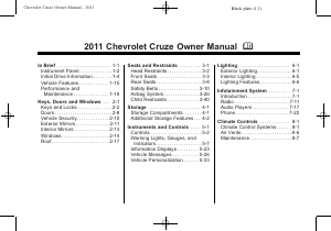 Handleiding Chevrolet Cruze (2011)
