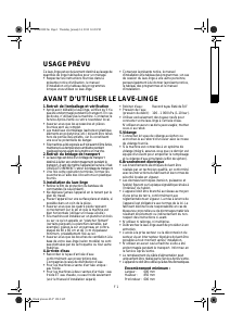 Mode d’emploi Whirlpool Nevada 1400 Lave-linge