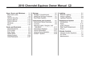Handleiding Chevrolet Equinox (2010)