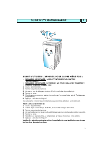 Mode d’emploi Whirlpool AWA 1055 Lave-linge