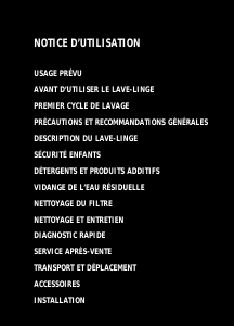 Mode d’emploi Whirlpool AWM 1111 Lave-linge