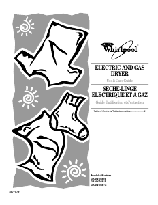 Handleiding Whirlpool 3RAWZ481G Wasdroger