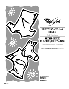 Bruksanvisning Whirlpool 3RAWZ480E Torktumlare