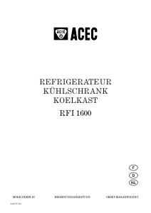 Handleiding Acec RFI1600 Koelkast