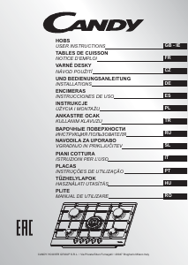 Manual Candy CPG 64SQGX Hob