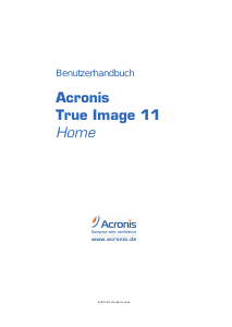 Bedienungsanleitung Acronis True Image 11 Home
