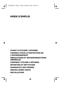 Mode d’emploi Whirlpool HOO 523 W Hotte aspirante