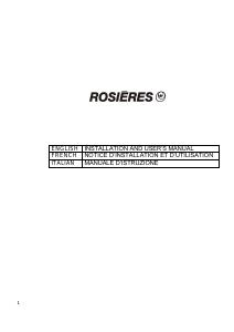Manuale Rosières RDSV 685 RB Cappa da cucina