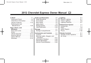 Manual Chevrolet Express (2012)