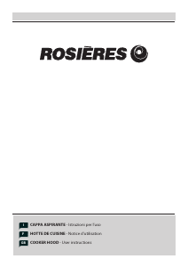 Manual Rosières RHT 6800 IN Cooker Hood