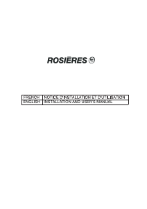 Manual Rosières RMB 1285/1 IN Cooker Hood