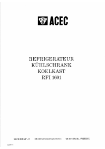 Handleiding Acec RFI1601 Koelkast