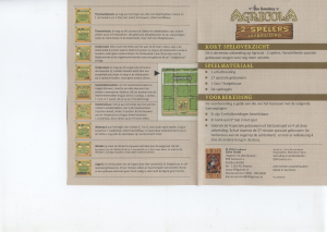 Handleiding 999 Games Agricola - 2 Spelers (Uitbreiding)
