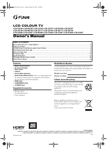 Bruksanvisning Funai LCD-A2726 LCD TV