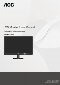 Handleiding AOC E970SWN LCD monitor