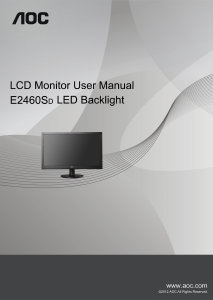 Handleiding AOC E2460SD LCD monitor