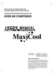 Manual MaxiCool MMD3-27HDI Air Conditioner