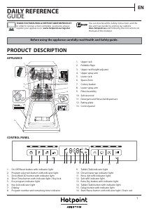 Manual Hotpoint-Ariston HSFO 3T235 WC X Dishwasher