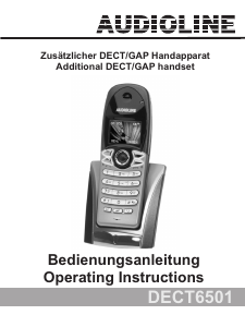 Bedienungsanleitung Audioline DECT 6501 Schnurlose telefon