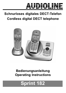 Bruksanvisning Audioline Sprint 182 Trådlös telefon