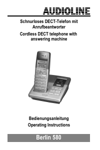 Bruksanvisning Audioline Berlin 580 Trådlös telefon