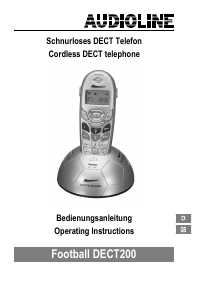 Bruksanvisning Audioline Football DECT200 Trådlös telefon