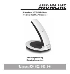 Bruksanvisning Audioline Tangent 504 Trådlös telefon