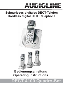 Bedienungsanleitung Audioline DECT 4100 Quadro-Set Schnurlose telefon