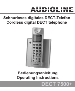 Bedienungsanleitung Audioline DECT 7500+ Schnurlose telefon