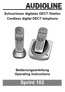 Bruksanvisning Audioline Sprint 102 Trådlös telefon