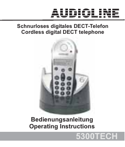 Bruksanvisning Audioline 5300TECH Trådlös telefon
