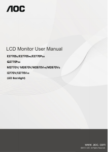 Handleiding AOC M2870VHE LCD monitor