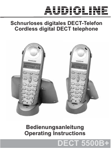 Bruksanvisning Audioline DECT 5500B+ Trådlös telefon