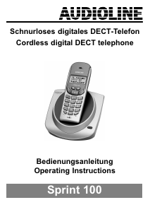 Bruksanvisning Audioline Sprint 100 Trådlös telefon