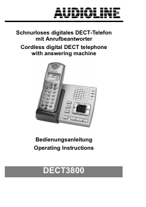 Bruksanvisning Audioline DECT 3800 Trådlös telefon