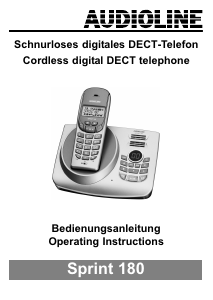 Bedienungsanleitung Audioline Sprint 180 Schnurlose telefon
