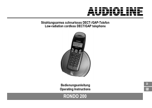 Bruksanvisning Audioline Rondo 200 Trådlös telefon