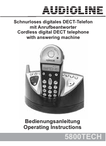 Bedienungsanleitung Audioline 5800TECH Schnurlose telefon