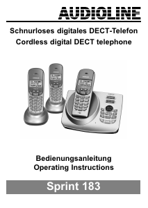 Bruksanvisning Audioline Sprint 183 Trådlös telefon