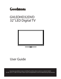 Handleiding Goodmans GVLEDHD32DVD LED televisie