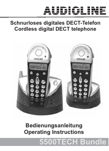 Bedienungsanleitung Audioline 5500TECH Bundle Schnurlose telefon