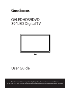 Manual Goodmans GVLEDHD39DVD LED Television
