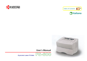 Manual Kyocera FS-600 Printer