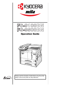Manual Kyocera FS-9100DN Printer