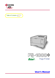 Manual Kyocera FS-1000+ Printer