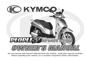Bruksanvisning Kymco People S 200 Skoter