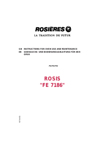 Bruksanvisning Rosières FE 7186 PN Ugn