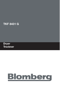 Handleiding Blomberg TKF 8431 G Wasdroger